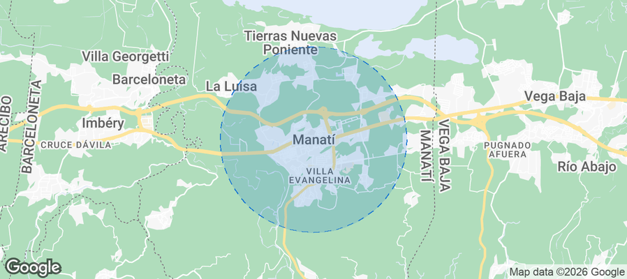 Manatí Airbnb map